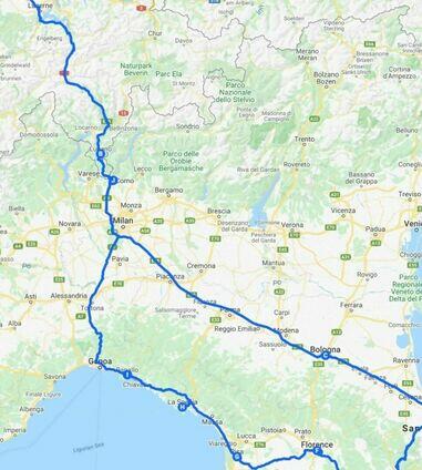 routekaart-san-marino